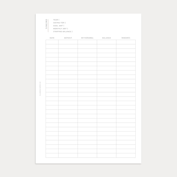 Sinking Funds Tracker